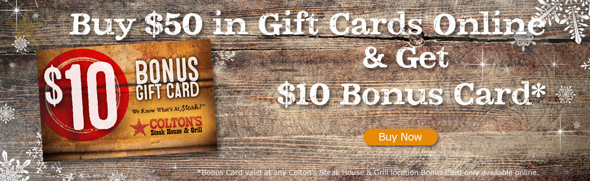 Buy $50 in Gift Cards online and Get $10 Gift Card! Buy $50 Get $10